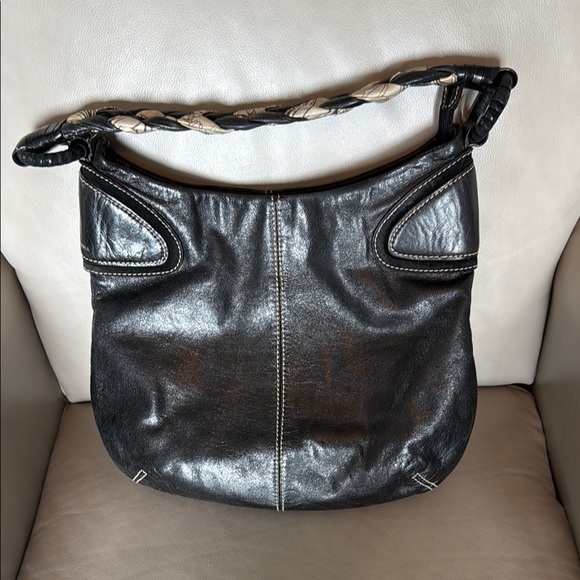 Francesco Biasia Black Leather Women's Bag - Picture 1 of 8